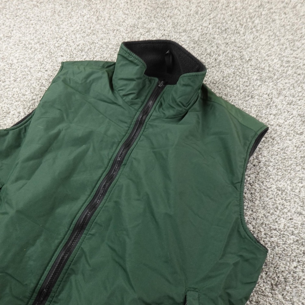 REI Vest Mens L Green Polartec Fleece Lined Windbreaker Coat Outdoor Hiking Trek - Picture 1 of 9